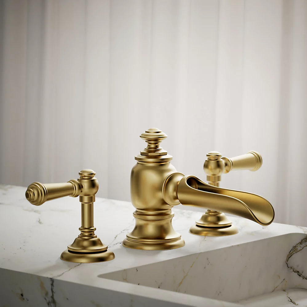 Kohler Artifacts with Flume design Bathroom sink faucet spout with Flume design, 1.2 gpm K-72761-2MB - Plumbing Market
