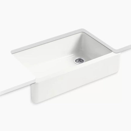 Kohler Whitehaven 35-3/4" undermount single-bowl farmhouse kitchen sink K-6489-FF - Plumbing Market