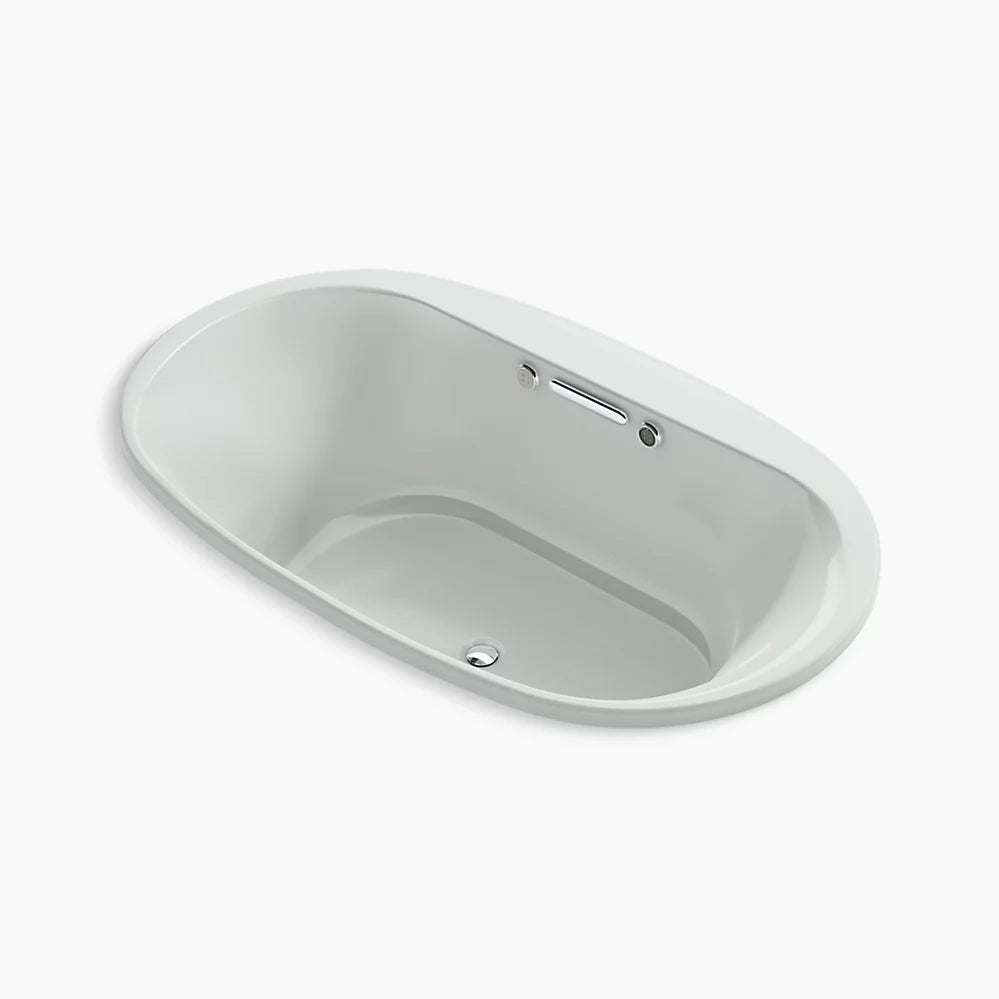 Kohler Underscore 71-1/2" x 41-1/2" drop-in Heated BubbleMassage air bath with Bask heated surface K-5718-GHW-95 - Plumbing Market