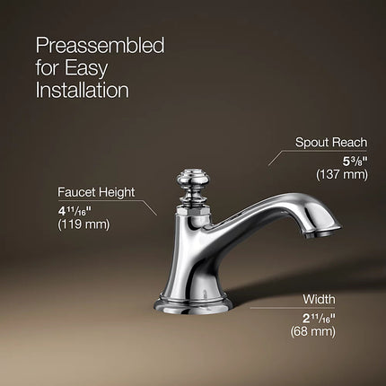 Kohler Artifacts with Bell design Bathroom sink faucet spout with Bell design, 1.2 gpm K-72759-CP - Plumbing Market