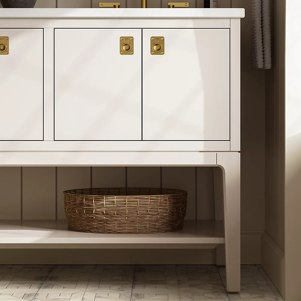 Kohler Seagrove by Studio McGee 36" bathroom vanity cabinet with sink and quartz top K-35026-LWG - Plumbing Market