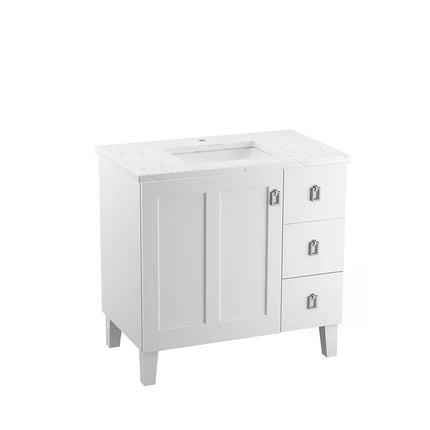 Kohler Poplin 36" bathroom vanity cabinet K-99533-LGR-1WA - Plumbing Market