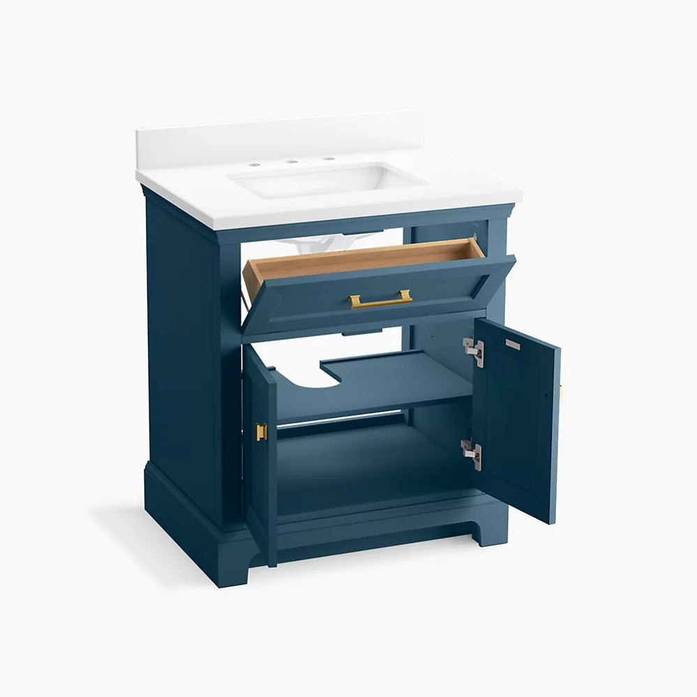Kohler Charlemont 30" bathroom vanity cabinet with sink and quartz top K-29260-BD1-TDB - Plumbing Market
