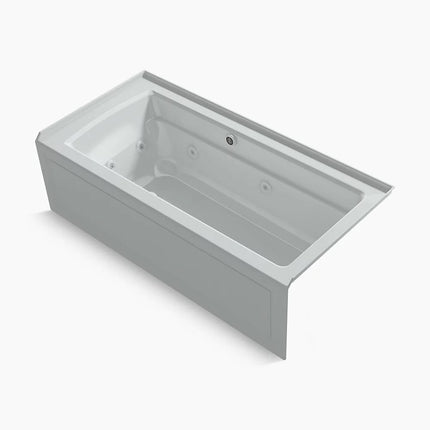 Kohler Archer 66" x 32" alcove Heated BubbleMassage air bath and whirlpool, right drain K-1949-XGHRA-95 - Plumbing Market