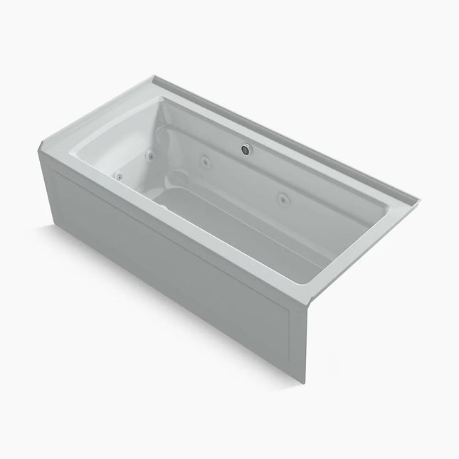 Kohler Archer 66" x 32" alcove Heated BubbleMassage air bath and whirlpool, right drain K-1949-XGHRA-95 - Plumbing Market