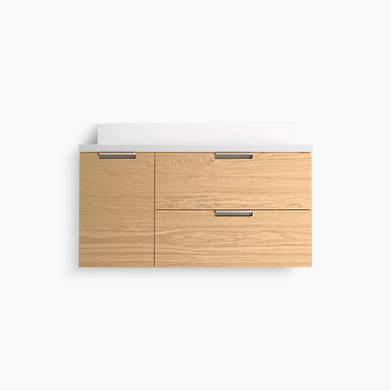 Kohler Maxstow 36" wall-hung bathroom vanity cabinet with sink and quartz top K-34655-WEK - Plumbing Market