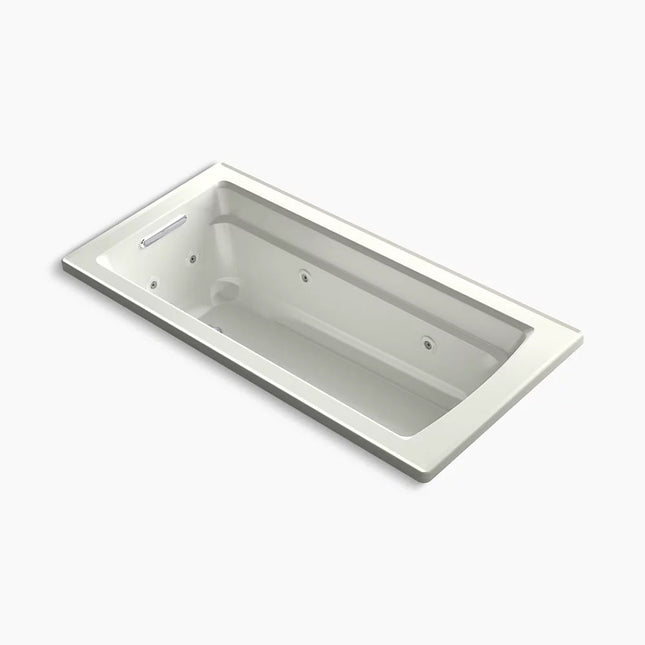Kohler Archer 66" x 32" drop-in whirlpool bath with Bask heated surface K-1949-W1-NY - Plumbing Market