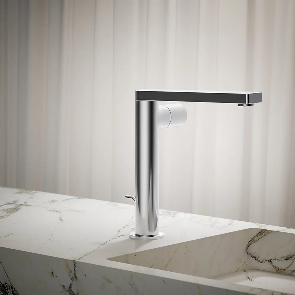 Kohler Composed Tall single-handle bathroom sink faucet with Cylindrical handle, 1.2 gpm K-73159-7-CP - Plumbing Market