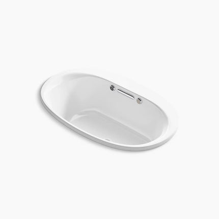 Kohler Underscore 59-3/4" x 35-3/4" drop-in Heated BubbleMassage air bath with Bask heated surface K-5714-GHW-0 - Plumbing Market