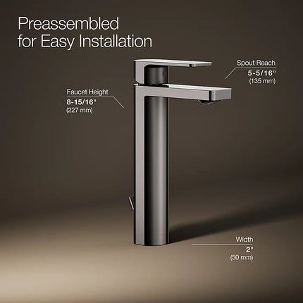 Kohler Parallel Tall single-handle bathroom sink faucet, 0.5 gpm K-23475-4N-TT - Plumbing Market