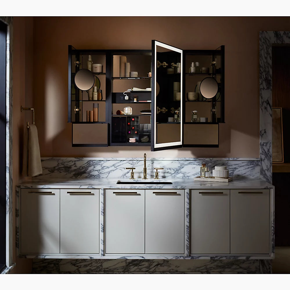 Kohler Collage 12" x 32" framed medicine cabinet, left-hinged K-33695-L-NA - Plumbing Market