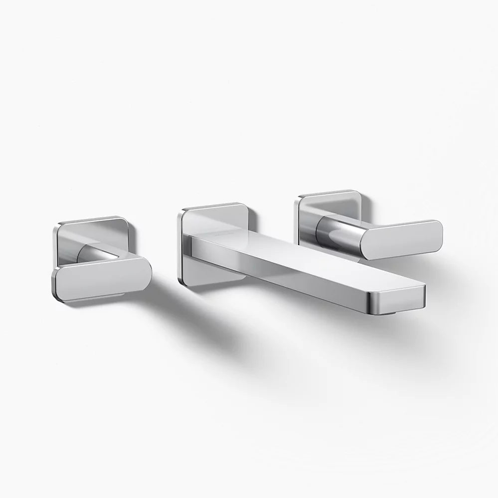 Kohler Parallel Wall-mount bathroom sink faucet trim, 1.2 gpm K-T27120-4-CP - Plumbing Market