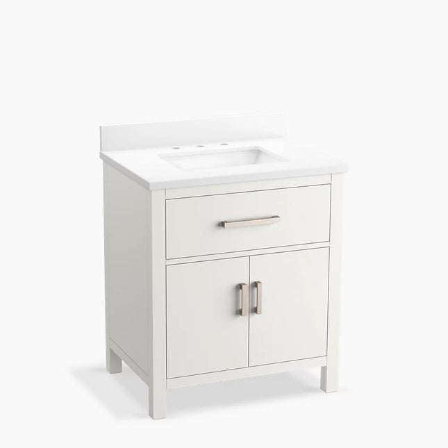 Kohler Kresla 30" bathroom vanity cabinet with sink and quartz top K-40638-BD1-0 - Plumbing Market