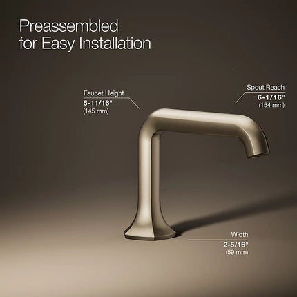 Kohler Occasion Bathroom sink faucet spout with Straight design, 0.5 gpm K-27009-N-BV - Plumbing Market