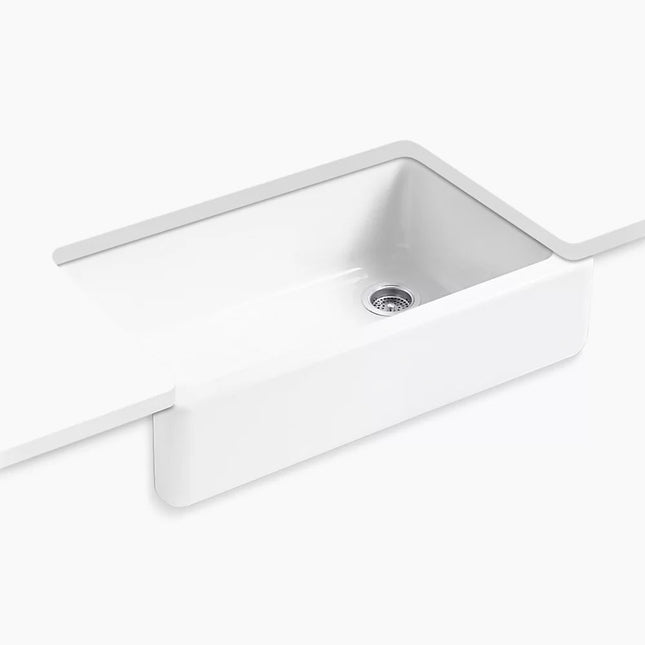 Kohler Whitehaven 35-3/4" undermount single-bowl farmhouse kitchen sink K-6489-0 - Plumbing Market