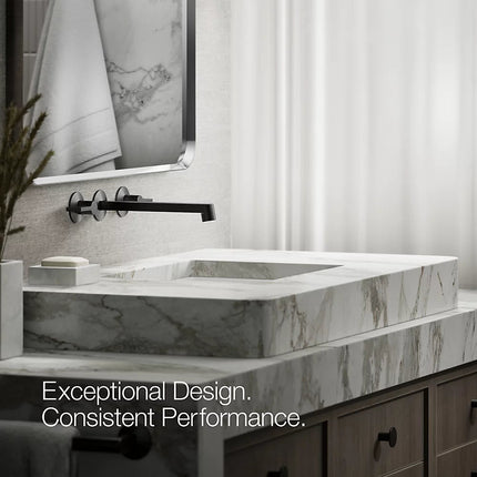 Kohler Components Wall-mount bathroom sink faucet spout with Row design, 1.2 gpm K-T23889-BL - Plumbing Market