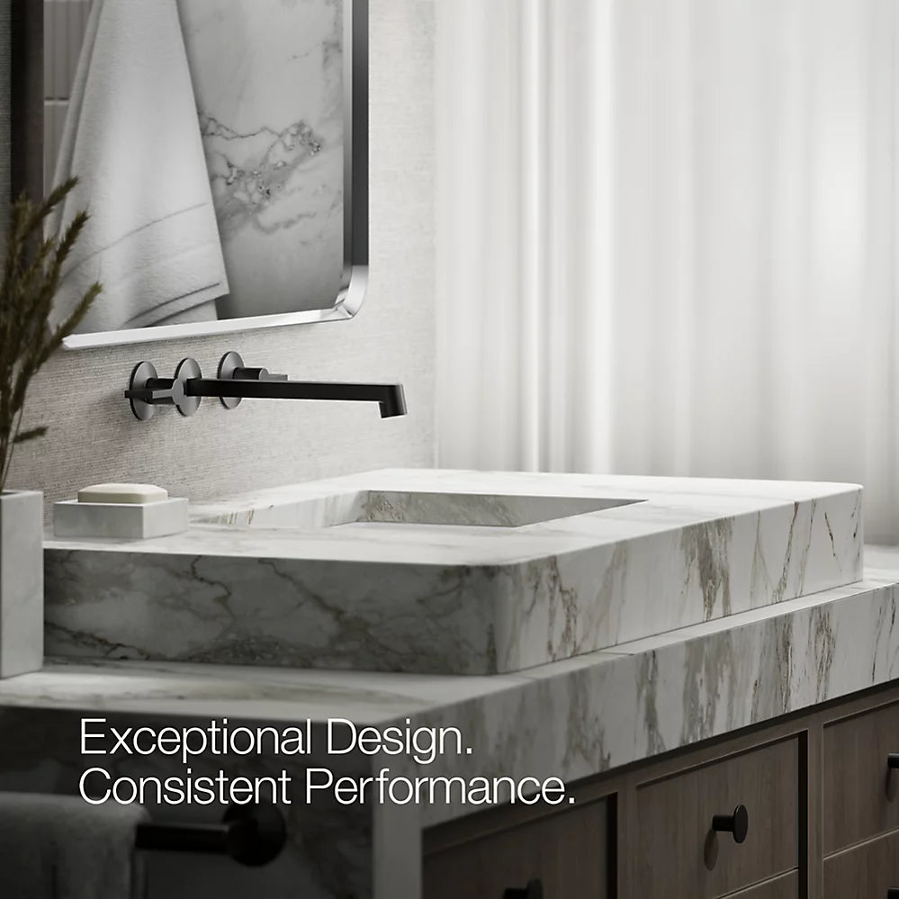 Kohler Components Wall-mount bathroom sink faucet spout with Row design, 1.2 gpm K-T23889-BL - Plumbing Market