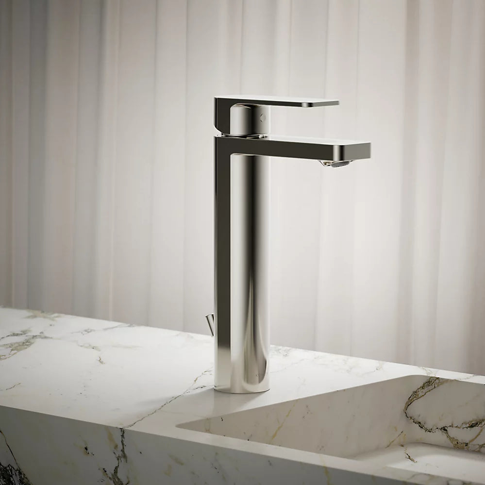Kohler Parallel Tall single-handle bathroom sink faucet, 0.5 gpm K-23475-4N-SN - Plumbing Market