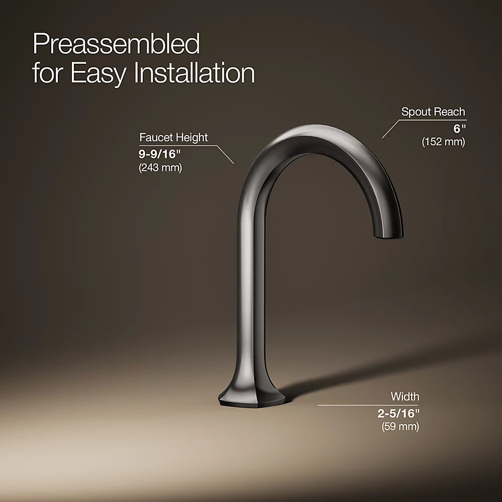 Kohler Occasion Bathroom sink faucet spout with Cane design, 0.5 gpm K-27008-N-TT - Plumbing Market