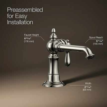 Kohler Artifacts Single-handle bathroom sink faucet, 1.2 gpm K-72762-9M-SN - Plumbing Market