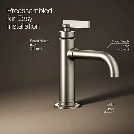 Kohler Castia by Studio McGee Single-handle bathroom sink faucet, 1.2 gpm K-35907-4-BN - Plumbing Market