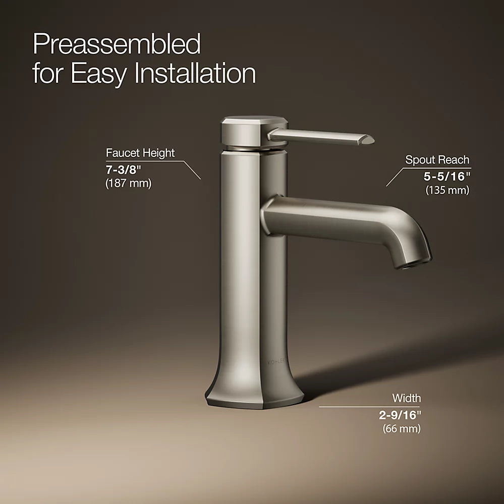 Kohler Occasion Single-handle bathroom sink faucet, 1.2 gpm K-27000-4-BN - Plumbing Market