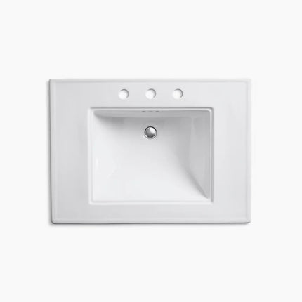 Kohler Memoirs Stately 30-3/4" rectangular pedestal bathroom sink K-2268-8-NY - Plumbing Market