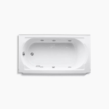 Kohler Memoirs 60" x 33-3/4" alcove heated whirlpool, left drain K-723-H2-96 - Plumbing Market