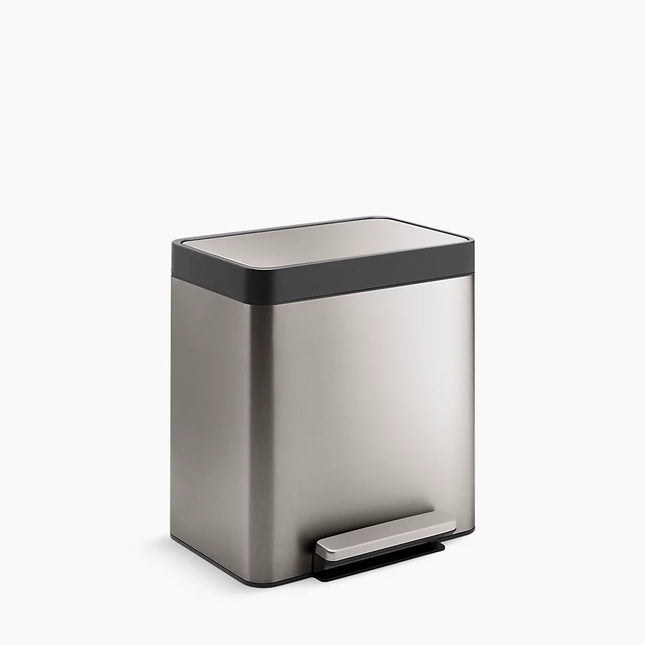 Kohler 8-gallon stainless steel step trash can K-20942-ST - Plumbing Market
