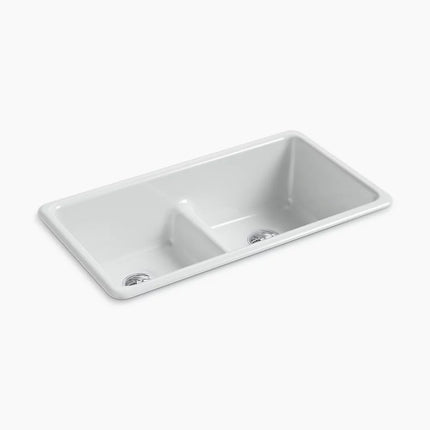 Kohler Iron/Tones Smart Divide 33" top-/undermount double-bowl kitchen sink K-5312-95 - Plumbing Market