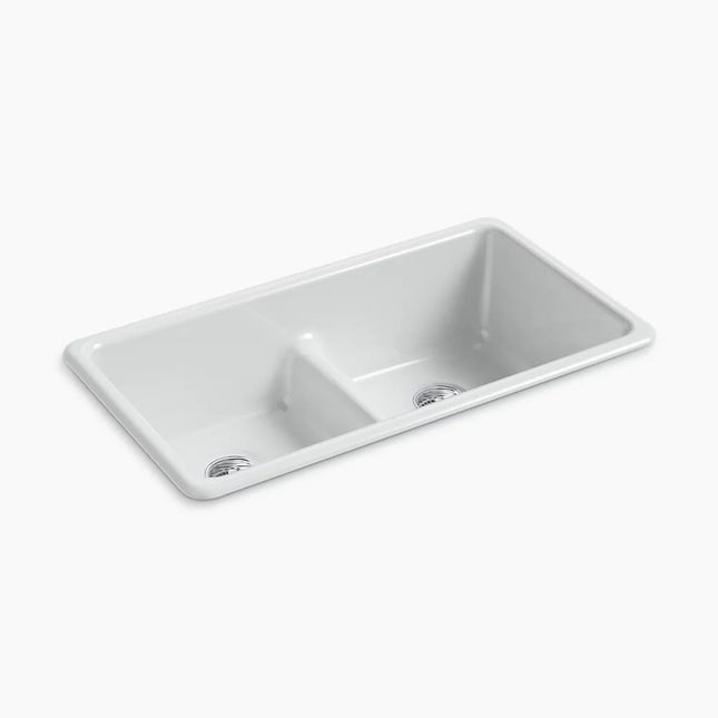 Kohler Iron/Tones Smart Divide 33" top-/undermount double-bowl kitchen sink K-5312-95 - Plumbing Market