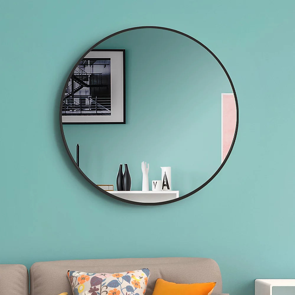 Kohler Essential 22" round framed mirror K-31367-BLL - Plumbing Market