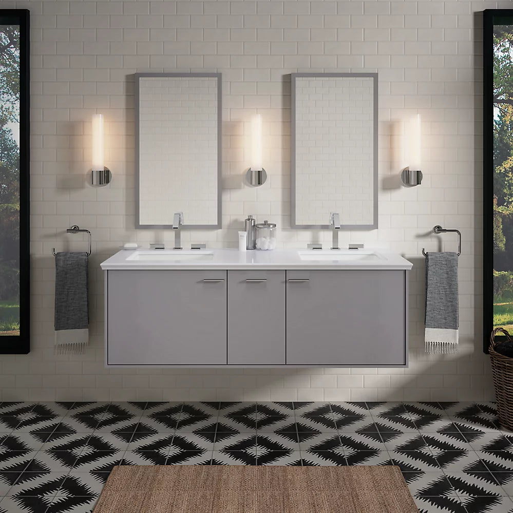 Kohler Jute 60" wall-hung bathroom vanity cabinet K-99548-1WT - Plumbing Market