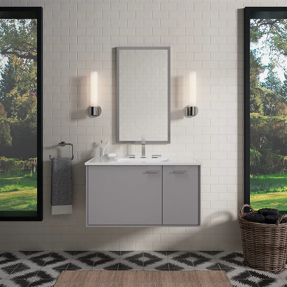 Kohler Jute 36" wall-hung bathroom vanity cabinet K-99543-R-1WT - Plumbing Market