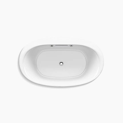 Kohler Underscore 59-3/4" x 35-3/4" drop-in Heated BubbleMassage air bath with Bask heated surface K-5714-GHW-0 - Plumbing Market
