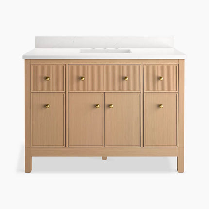 Kohler Malin by Studio McGee 48" bathroom vanity cabinet with sink and quartz top K-35021-SWK - Plumbing Market