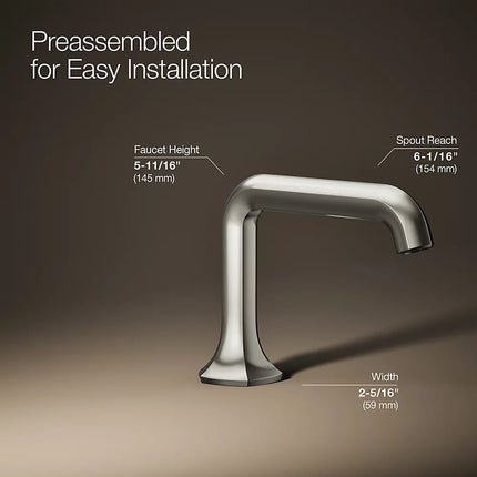 Kohler Occasion Bathroom sink faucet spout with Straight design, 0.5 gpm K-27009-N-SN - Plumbing Market
