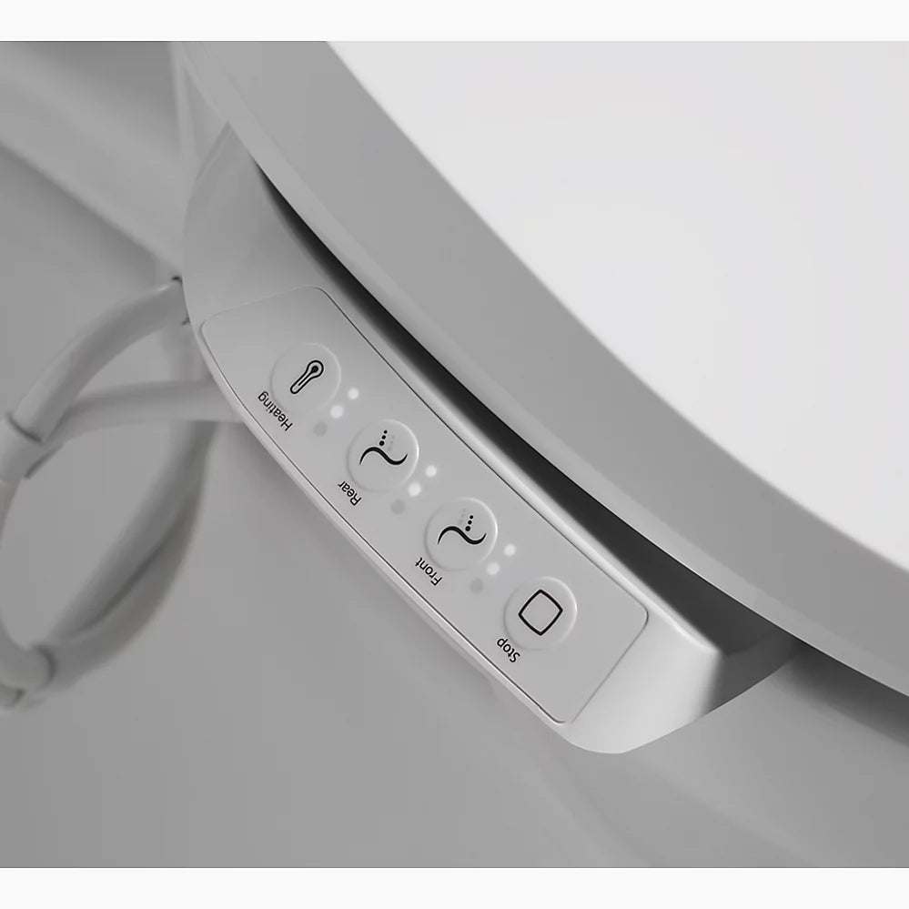 Kohler PureWash E700 Elongated bidet toilet seat with remote control K-27142-CR-96 - Plumbing Market