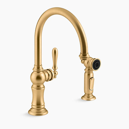 Kohler Artifacts Single-handle kitchen sink faucet with two-function sprayhead K-99262-2MB - Plumbing Market