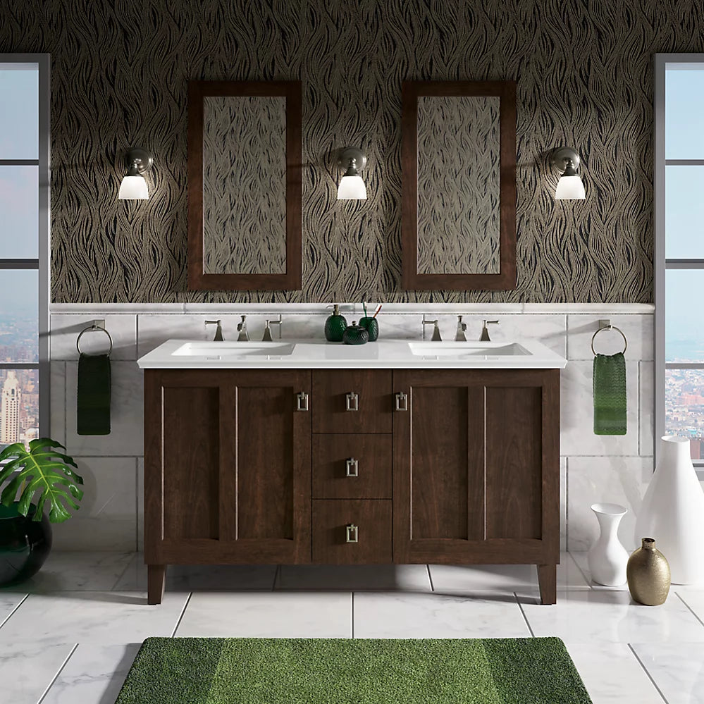 Kohler Poplin 60" bathroom vanity cabinet K-99537-LG-1WB - Plumbing Market