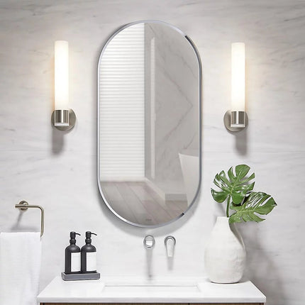 Kohler Essential 20" x 40" capsule framed mirror K-26051-BLL - Plumbing Market