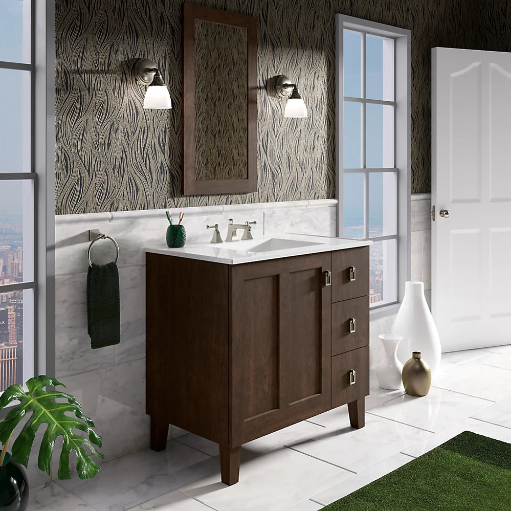 Kohler Poplin 36" bathroom vanity cabinet K-99533-LGR-1WB - Plumbing Market