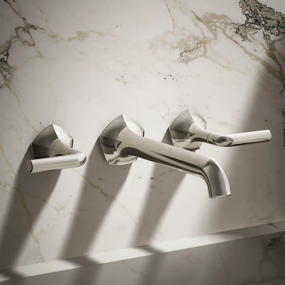 Kohler Occasion Wall-mount bathroom sink faucet Lever handle trim, 1.2 gpm K-T27013-4-SN - Plumbing Market