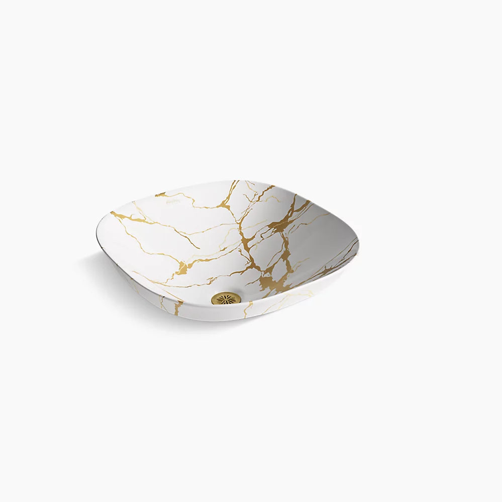 Kohler Aureus Square Semi-Recessed Vessel 28038-AUR-0 - Plumbing Market