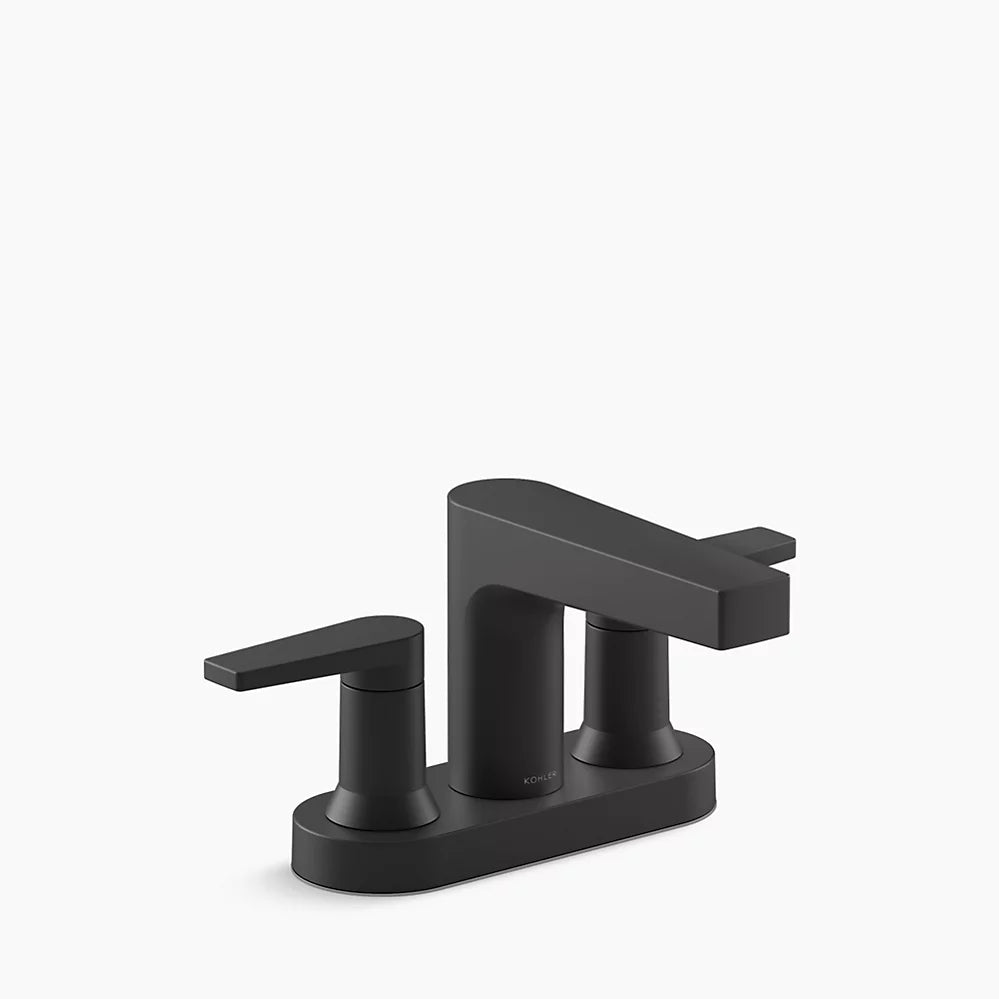 Kohler Taut Centerset bathroom sink faucet, 1.2 gpm K-97031-4-BL - Plumbing Market