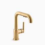 Kohler Purist Pull-out kitchen sink faucet with three-function sprayhead K-7506-2MB - Plumbing Market