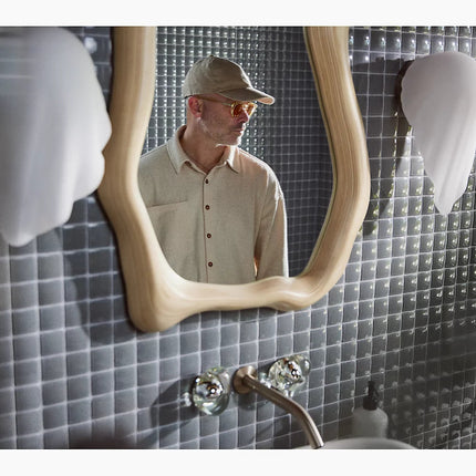 Kohler Landshapes by Daniel Arsham Wall-mount bathroom sink faucet handle trim K-T77981-CLG-2MB - Plumbing Market