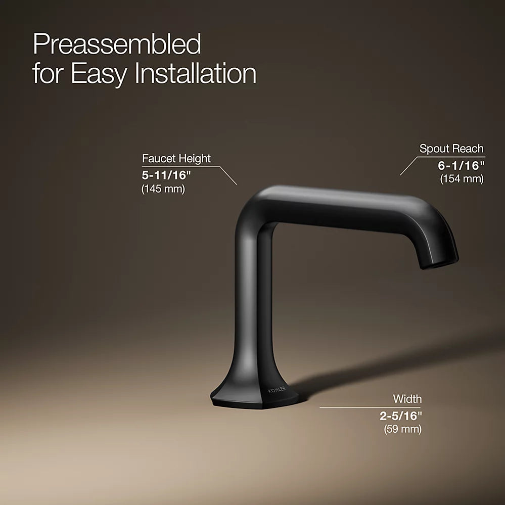 Kohler Occasion Bathroom sink faucet spout with Straight design, 1.2 gpm K-27009-BL - Plumbing Market