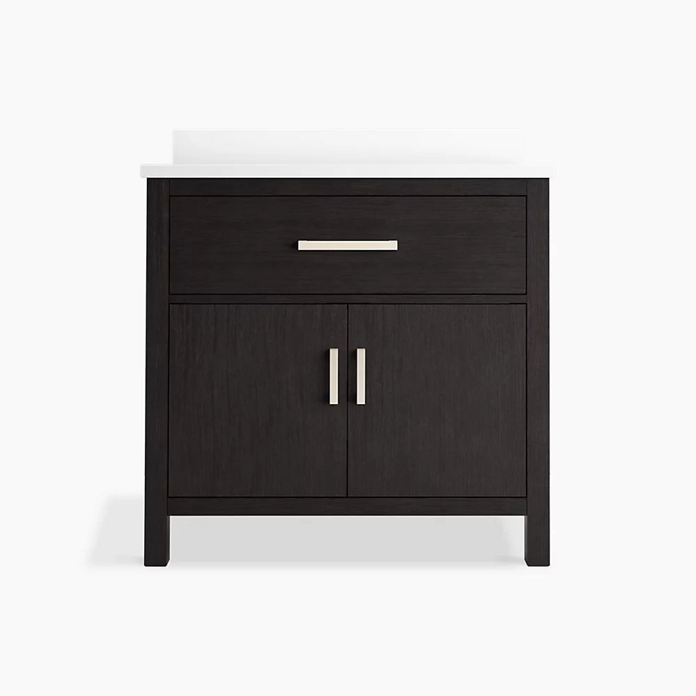 Kohler Kresla 36" bathroom vanity cabinet with sink and quartz top K-40639-BD1-BWK - Plumbing Market
