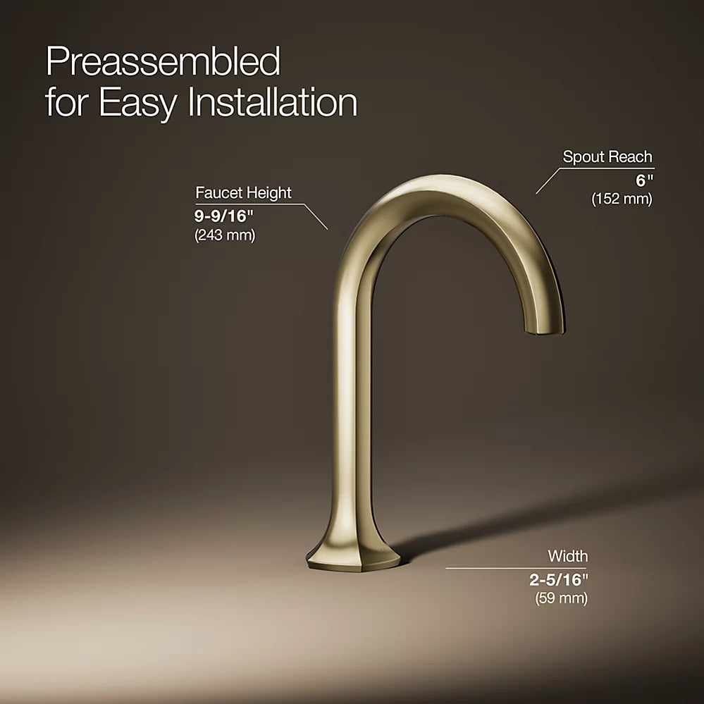 Kohler Occasion Bathroom sink faucet spout with Cane design, 1.2 gpm K-27008-AF - Plumbing Market